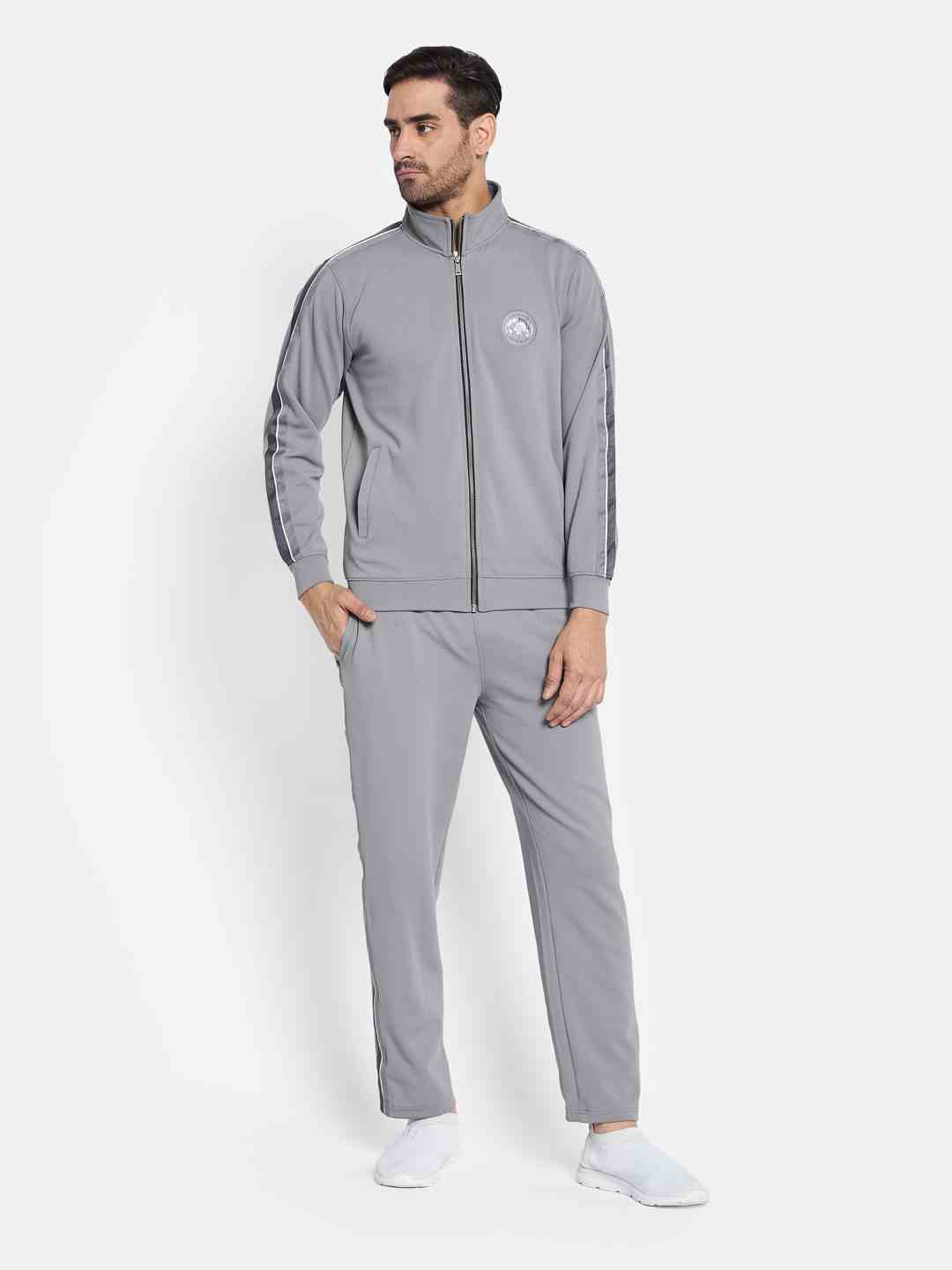 Octave Men Mid-RiseStriped Regular Tracksuit
