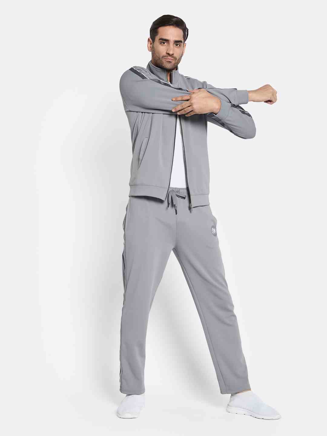 Octave Men Mid-RiseStriped Regular Tracksuit
