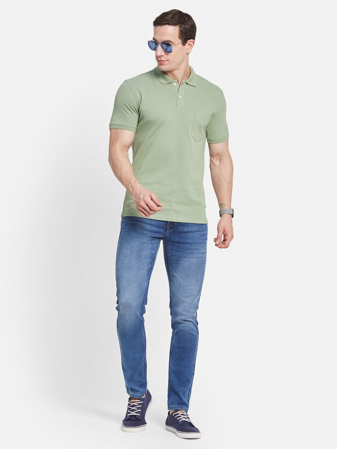 Octave Men Straight Fit Light Fade Stretchable Jeans