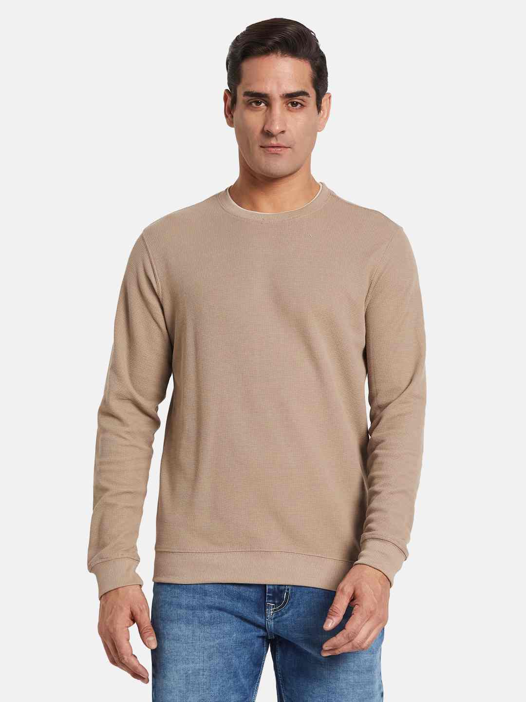 Octave Men Round Neck Long Sleeves Sweatshirt