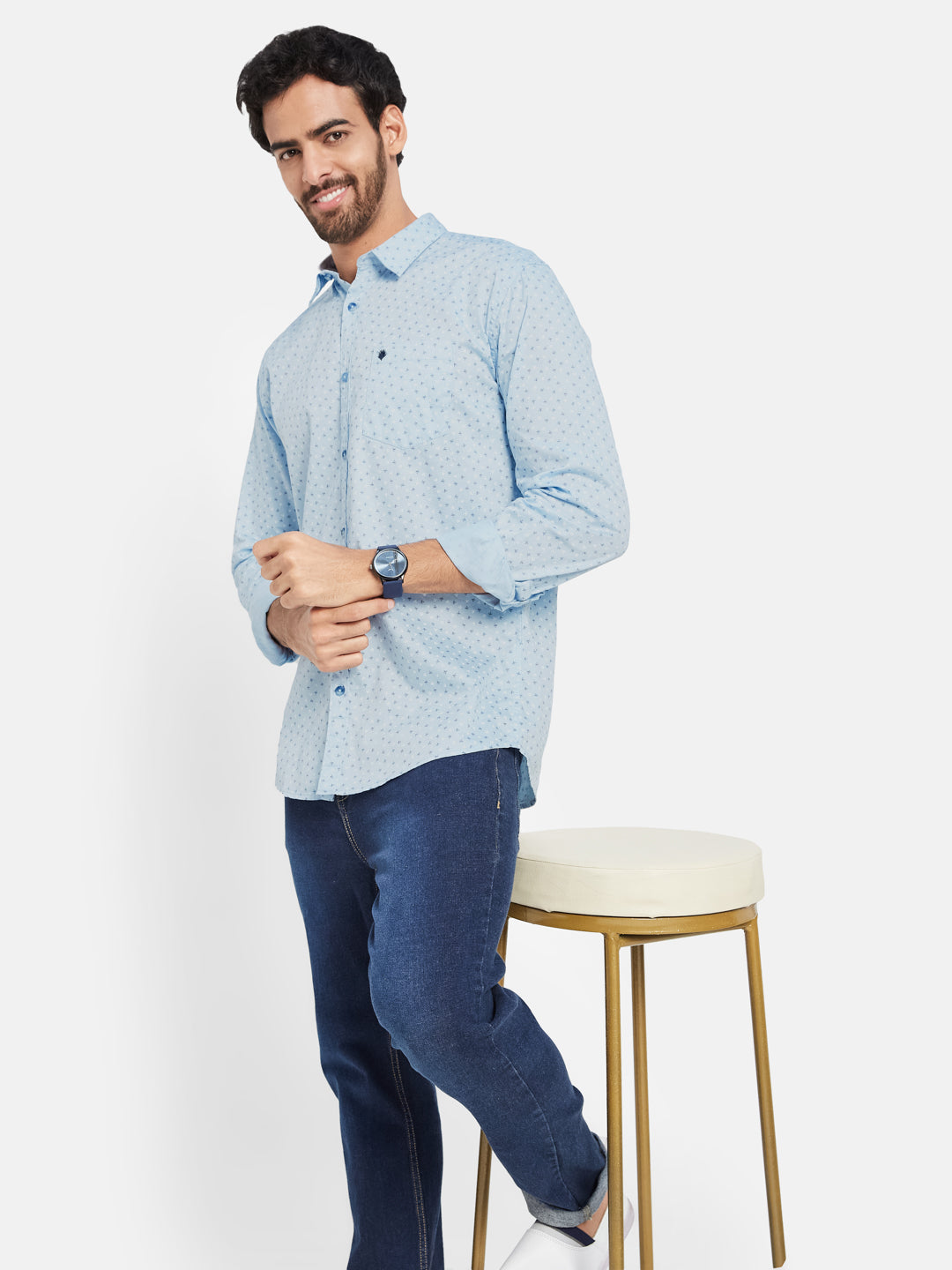 Mettle Floral Printed Cotton Casual Shirt