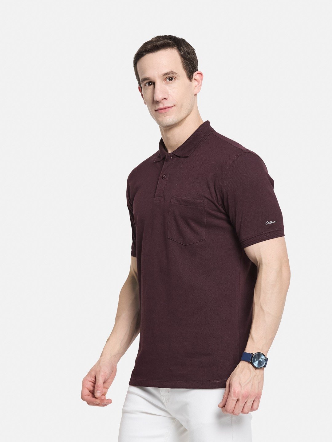 CORE POLO NECK PIQUE T-SHIRT