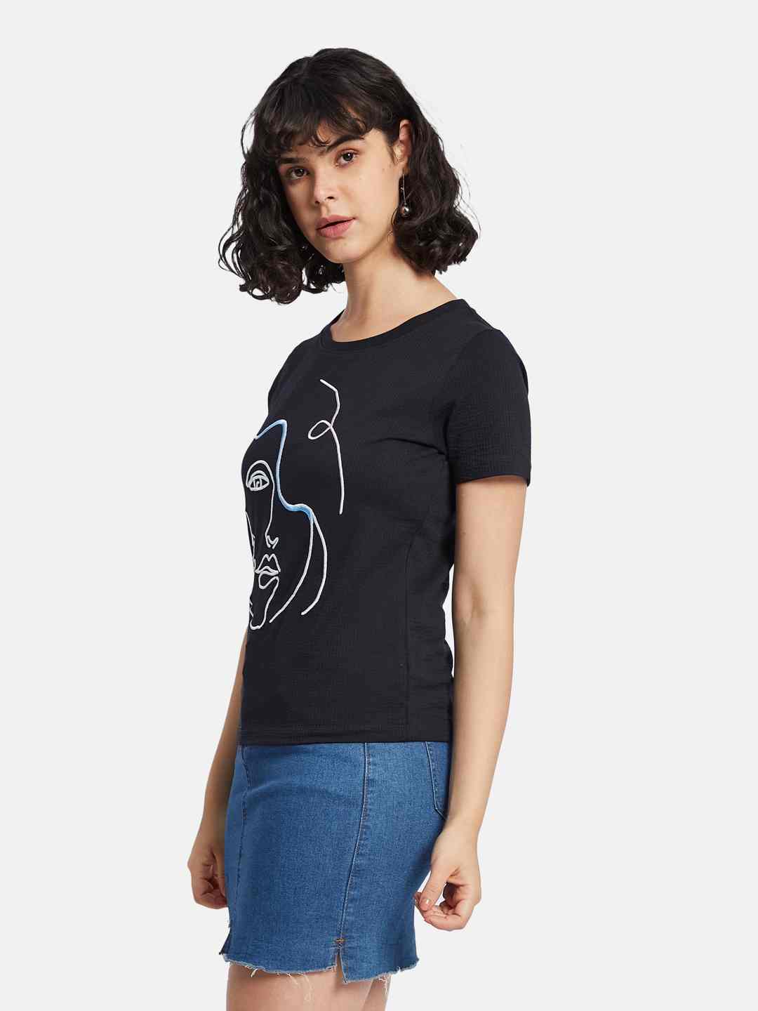 METTLE Women Printed T-shirt