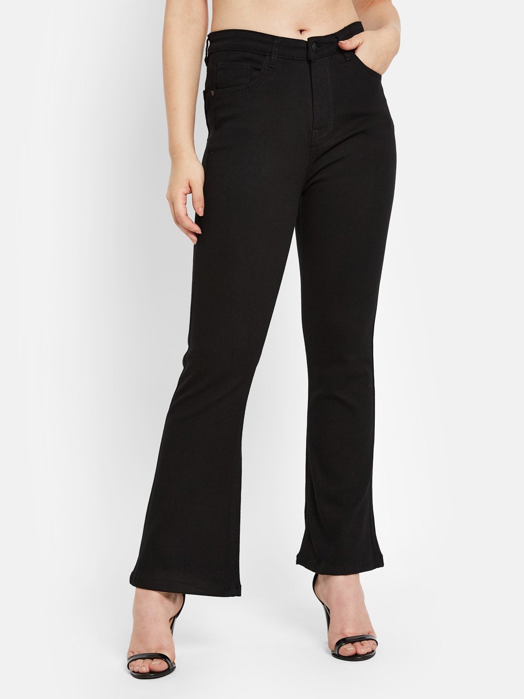 METTLE Women Light Fade Stretchable Bootcut Jeans