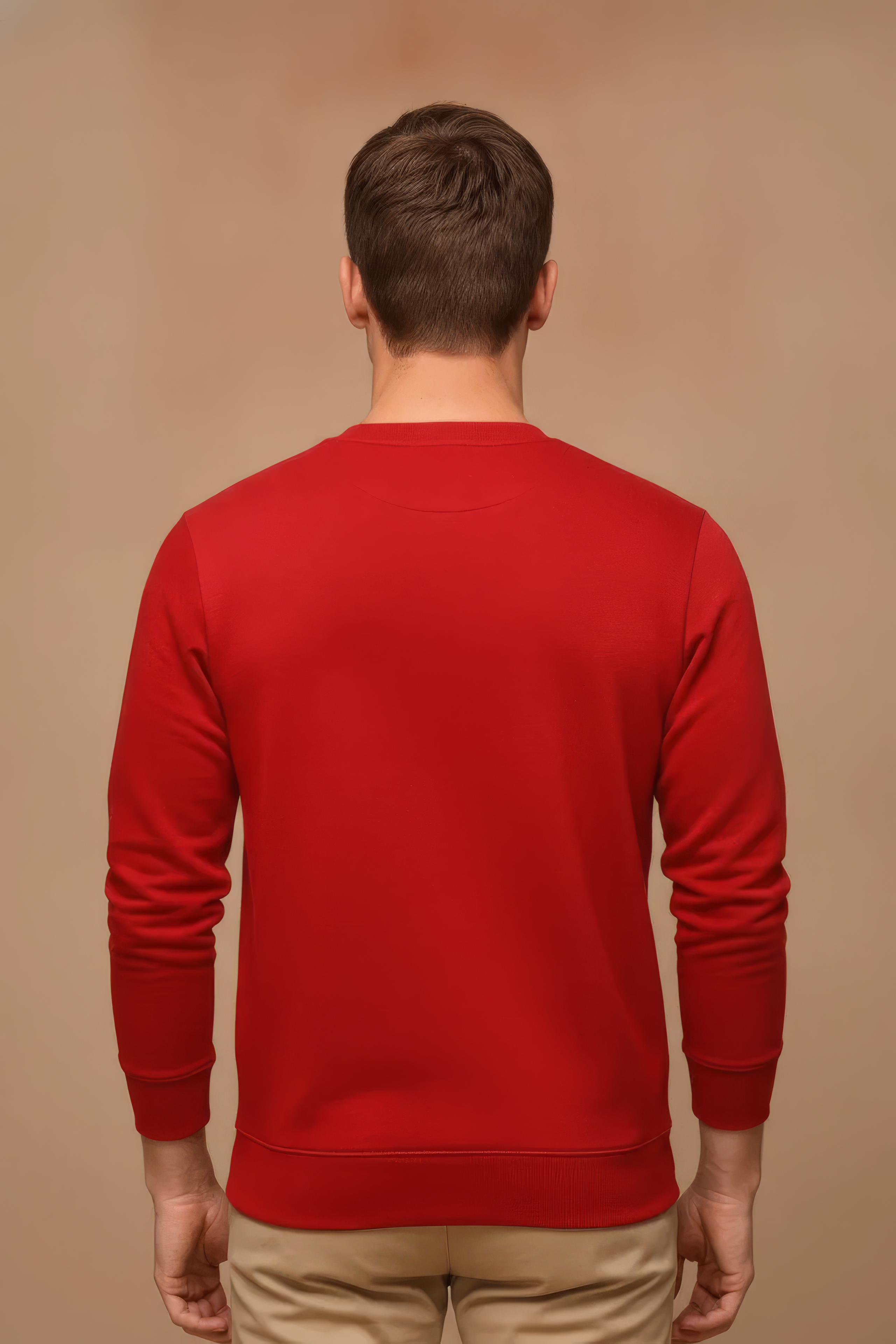 Men’s Premium Brick Crew Neck Cotton Fleece Sweatshirt
