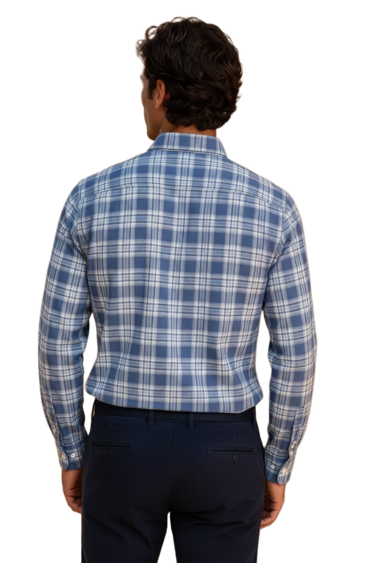 Men’s Air Force Blue Check Oxford Full Sleeve Shirt