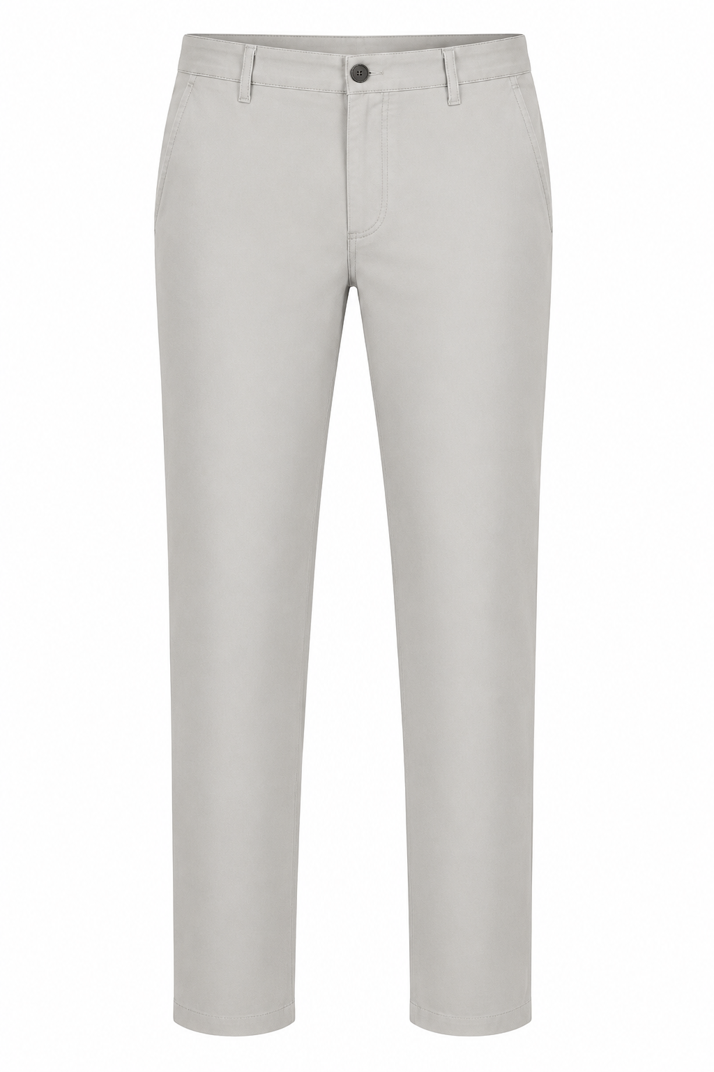 Men Silver Chinos Trousers