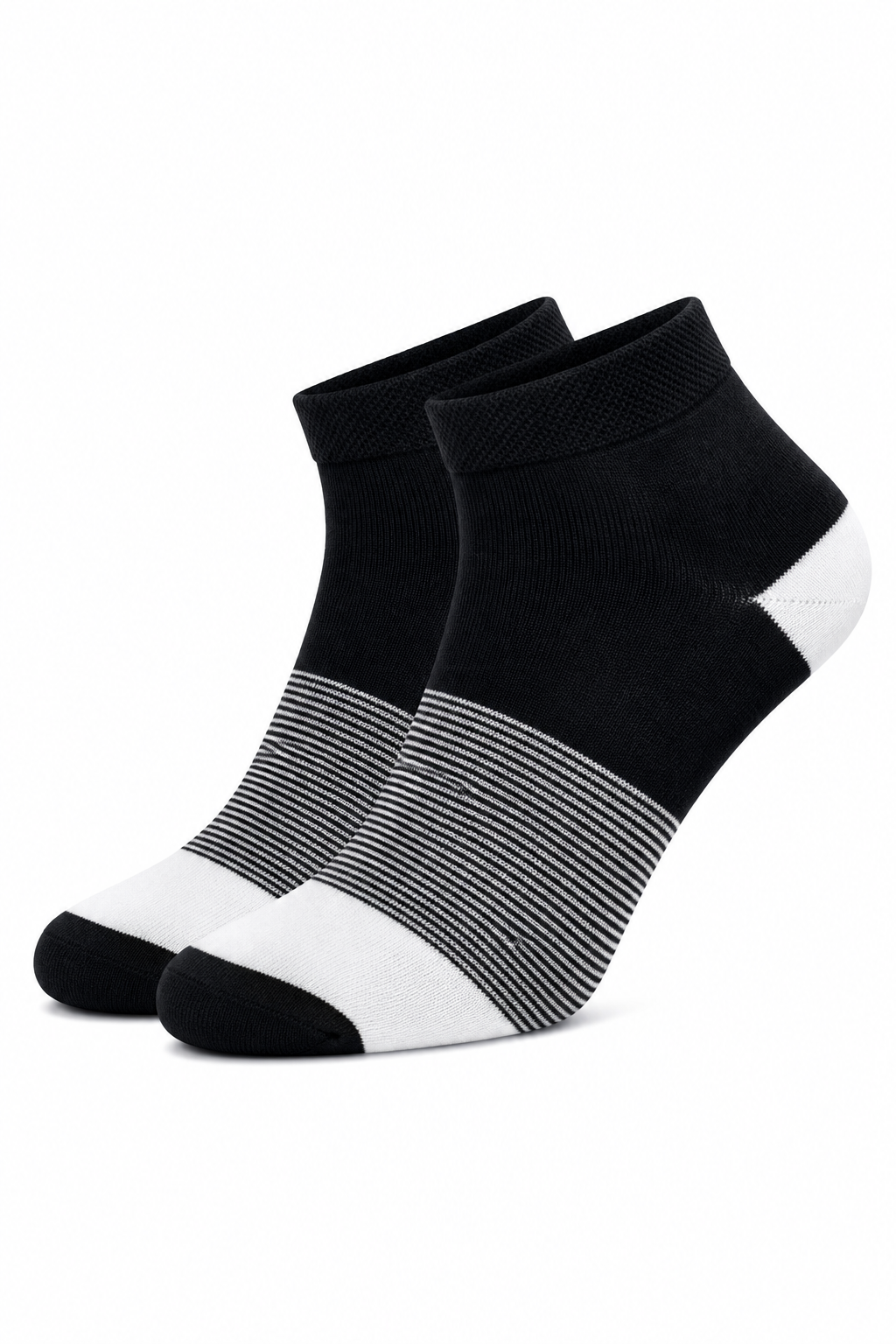 Men’s Navy Ankle Length Socks with White Stripes