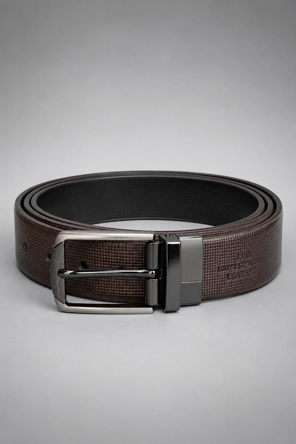 Men's Reversible Black & Tan Leather Belt | Premium Dual-Sided Belt