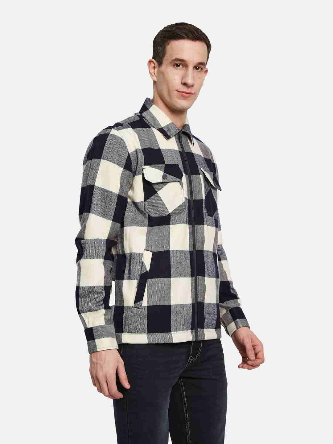 METTLE Men Opaque Colourblocked Casual Shirt