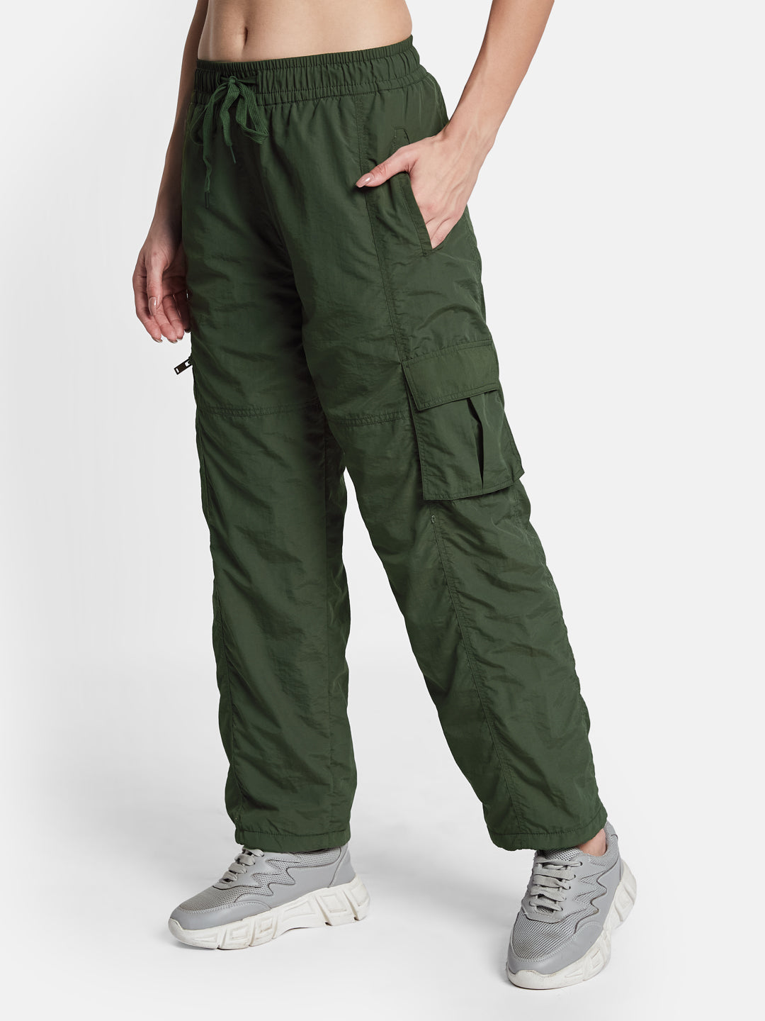 METTLE Women Mid Rise Regular Fit Cotton Track Pants