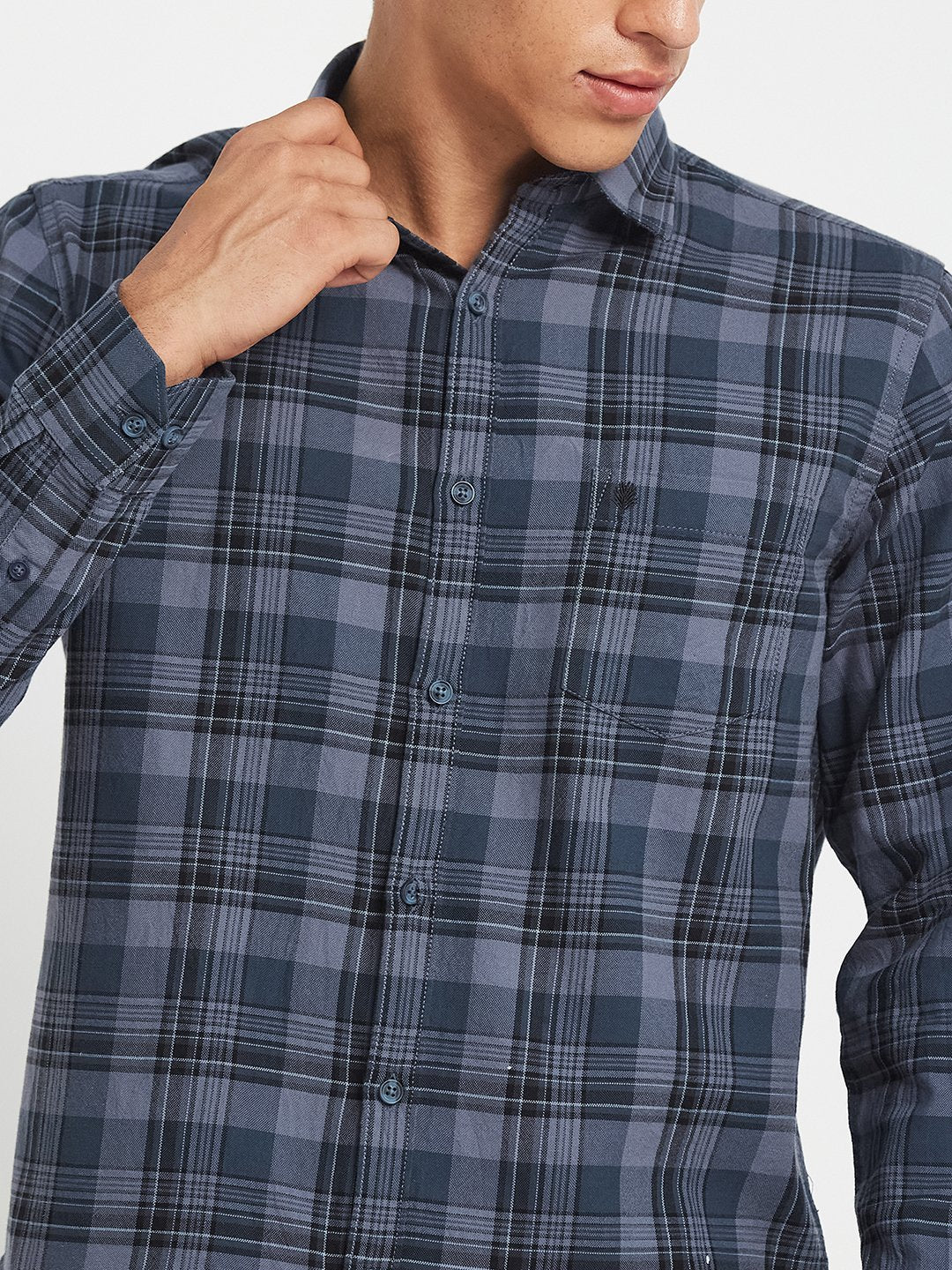 METTLE SS25 Checked Cotton Casual Shirt