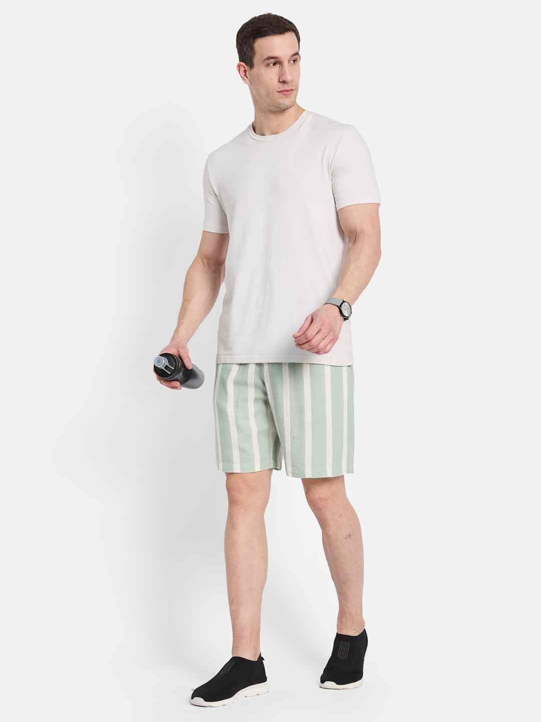 METTLE Men Multi Stripes Opaque Striped Casual Shirt