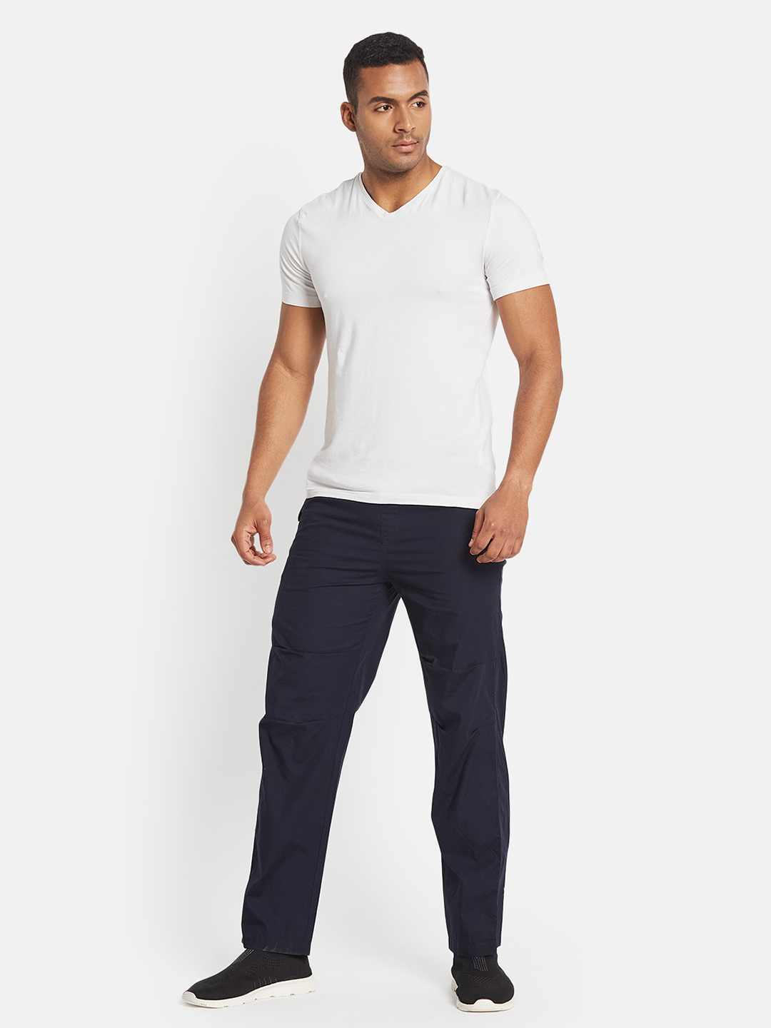Octave Men Cotton Mid-Rise Regular Trousers
