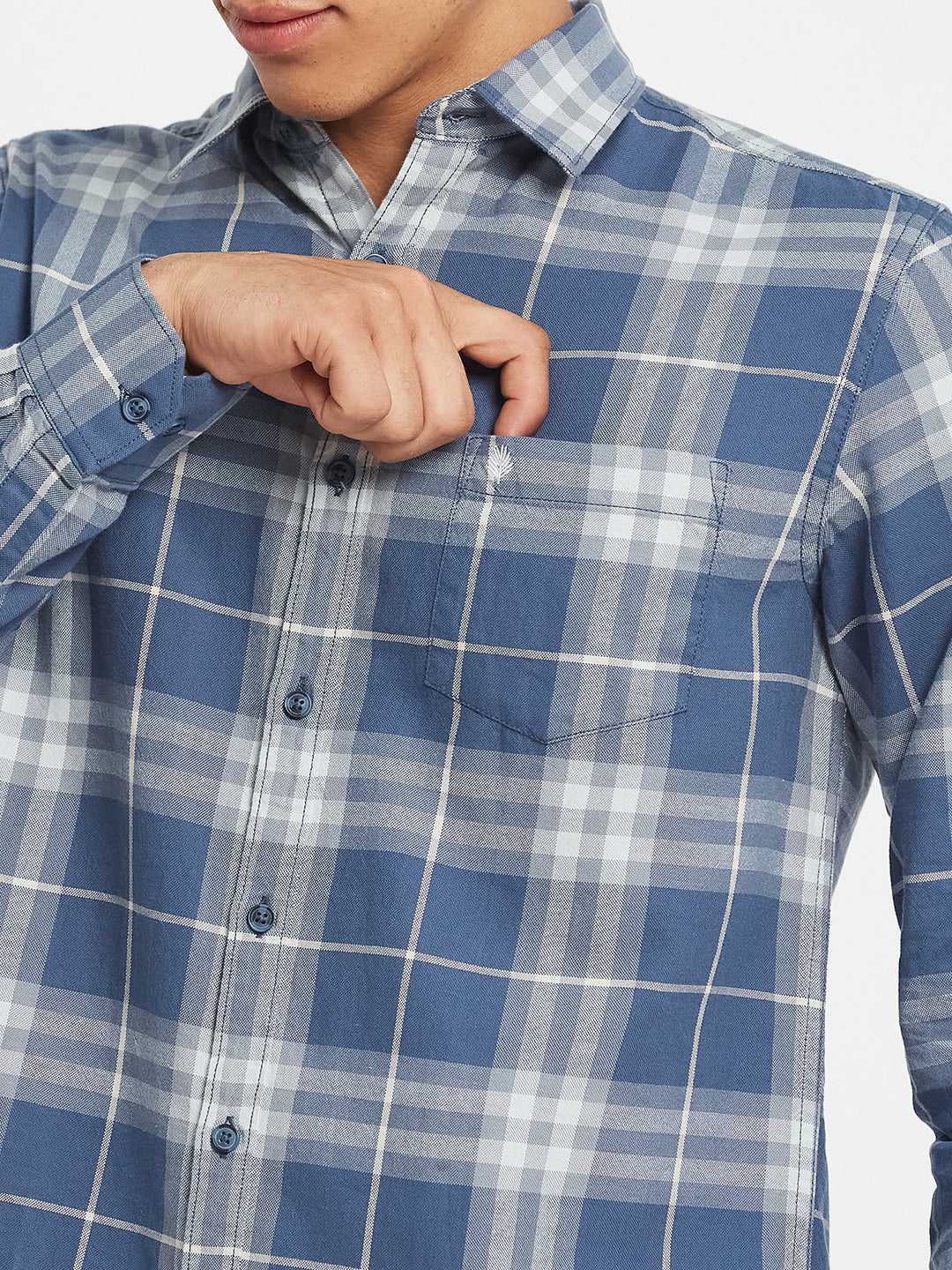 METTLE SS25 Striped Cotton Spread Collar Casual Shirt