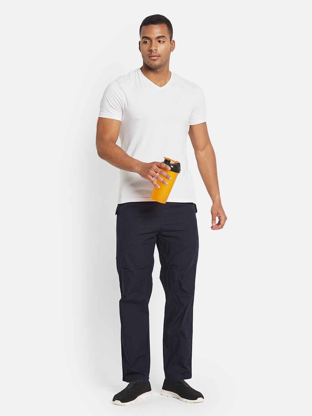 Octave Men Cotton Mid-Rise Regular Trousers
