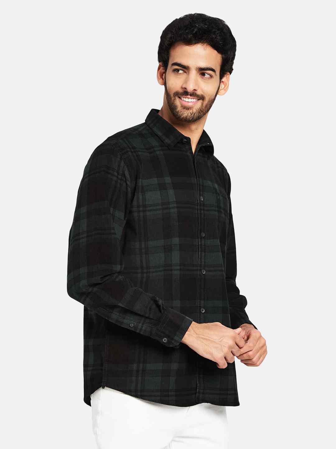 Mettle Tartan Checked Cotton Casual Shirt