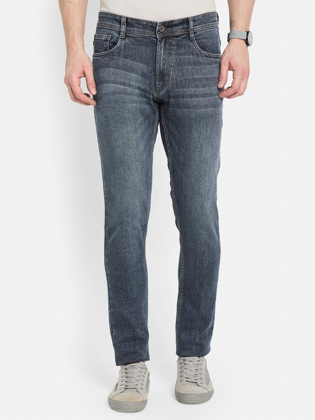 Octave Men Cotton Slim Fit Light Fade Jeans
