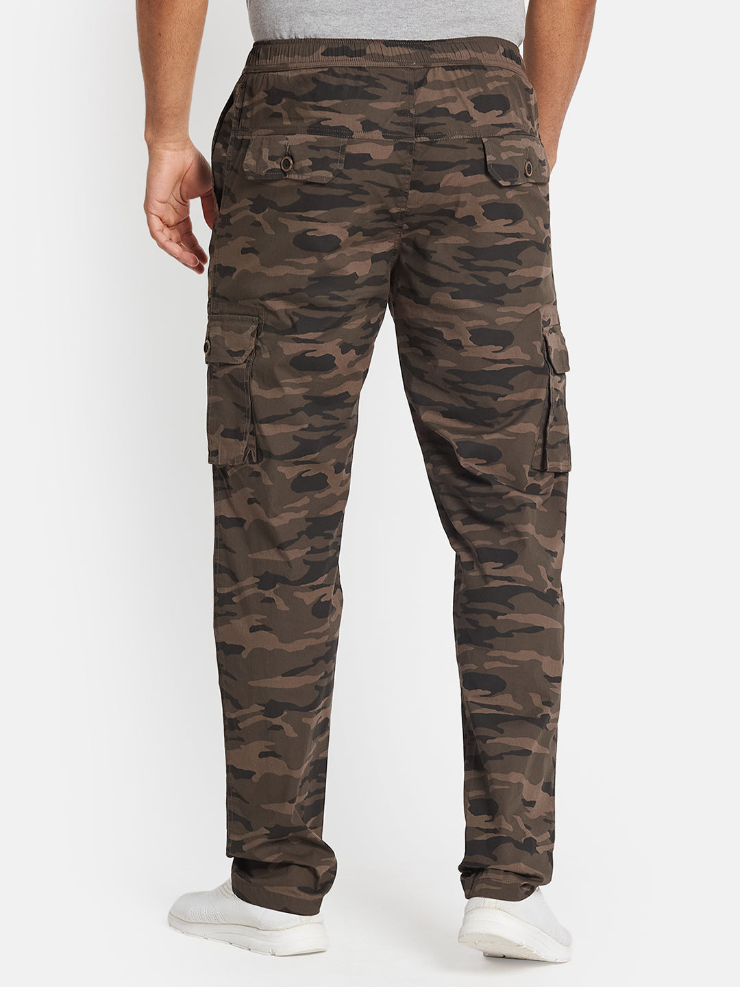 Octave Men Cotton Camouflage Printed Regular Fit Track Pants
