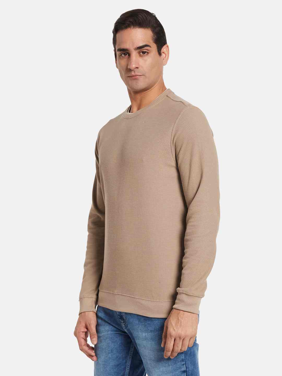 Octave Men Round Neck Long Sleeves Sweatshirt