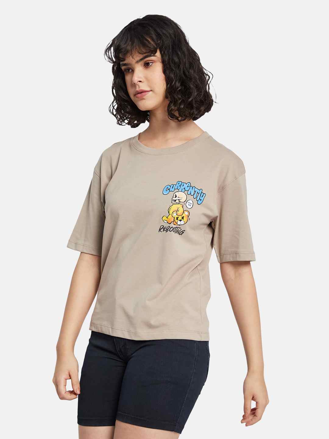 METTLE Women Printed T-shirt