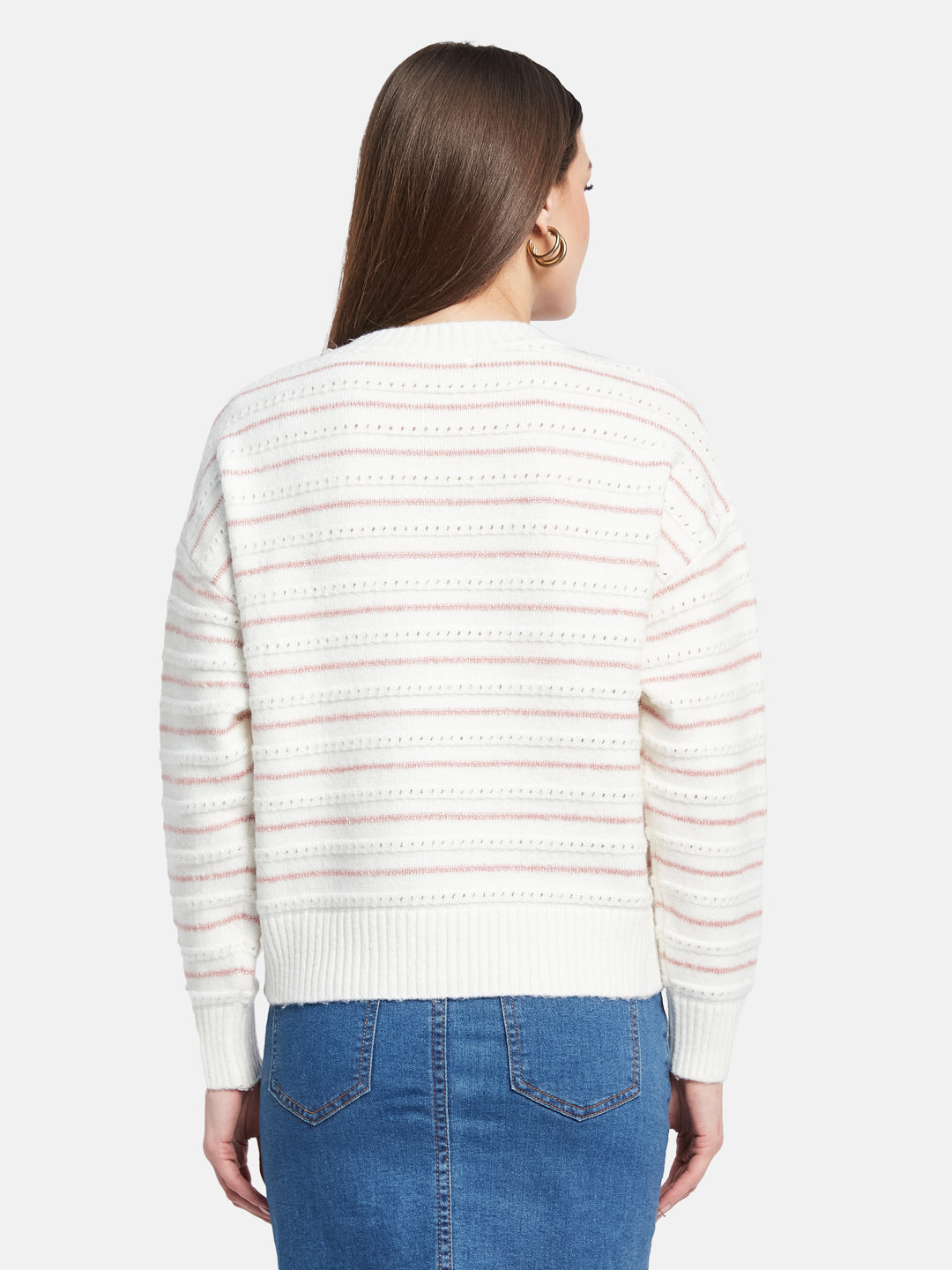 METTLE Women Striped Pullover