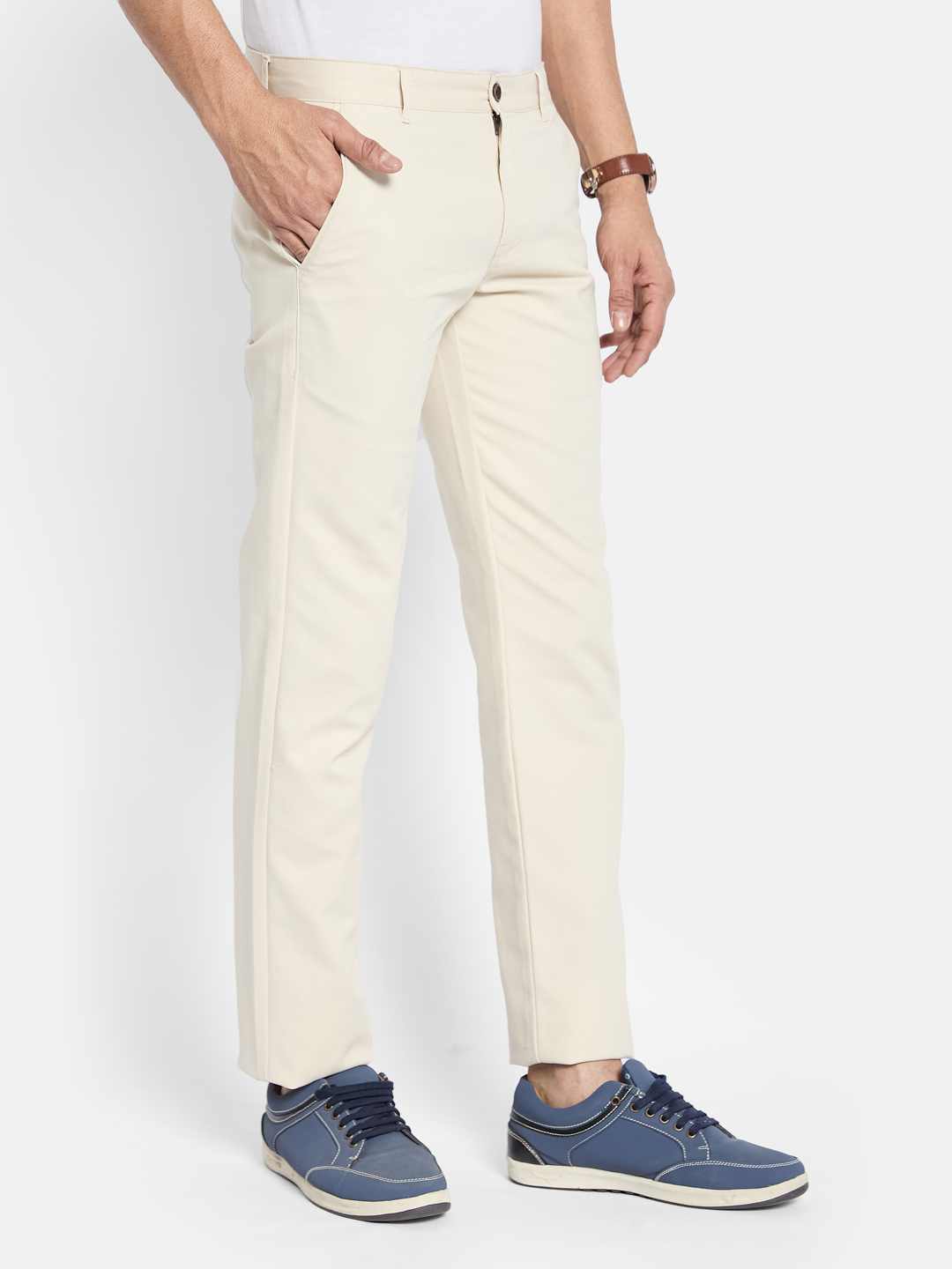 Octave Men Regular Fit Chinos Trousers