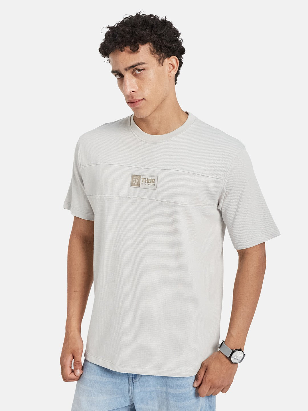 Octave Typography Printed Short Sleeves Cotton T-shirt