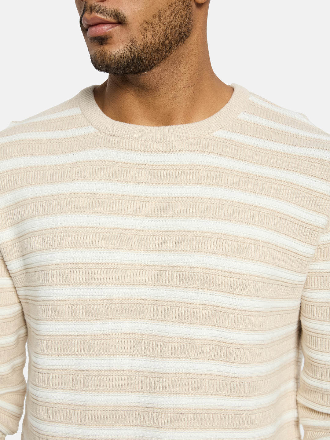 METTLE Men Striped Pullover