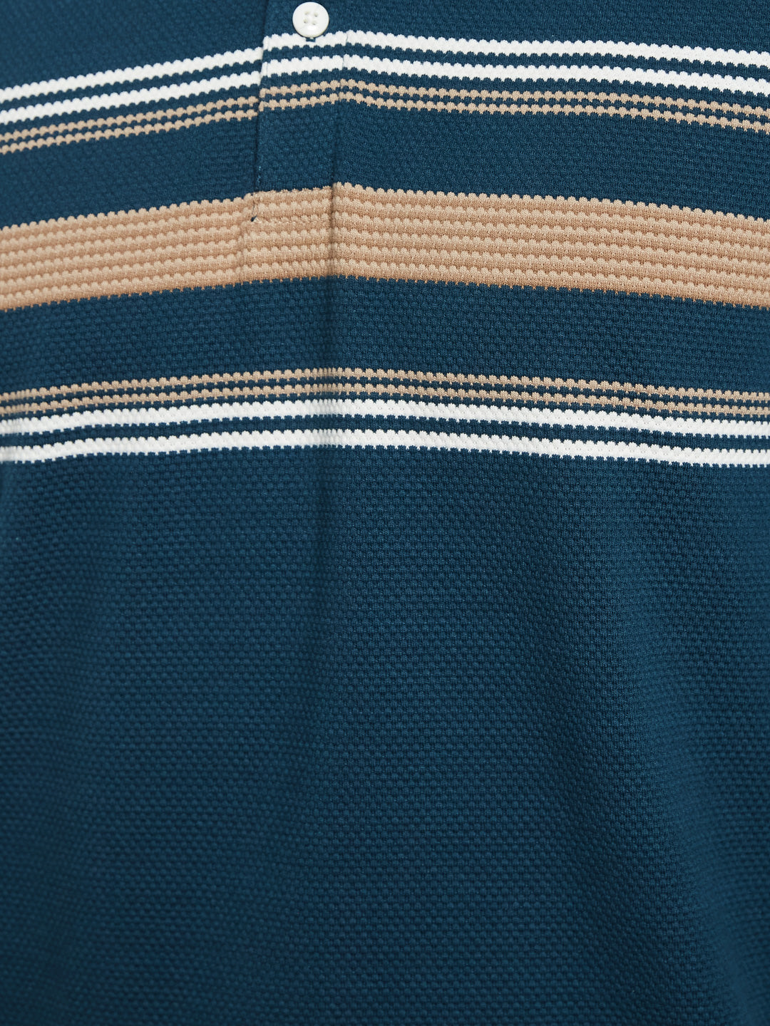METTLE Men Colourblocked Polo Collar Applique T-shirt