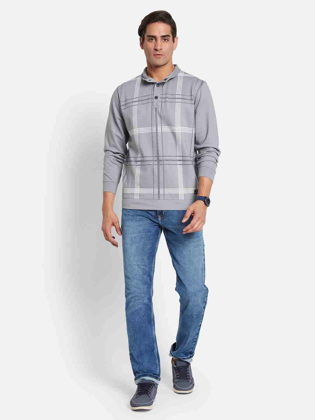 Octave Men Striped Pullover Sweatshirt