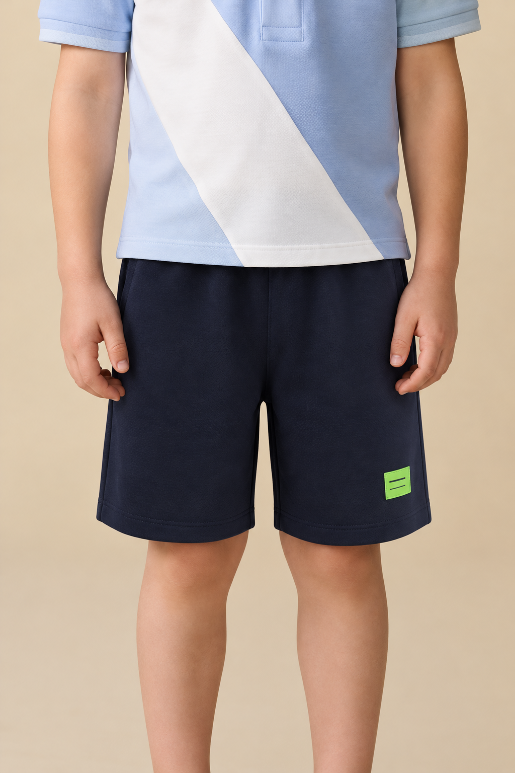 Boy Light Navy Solid Short