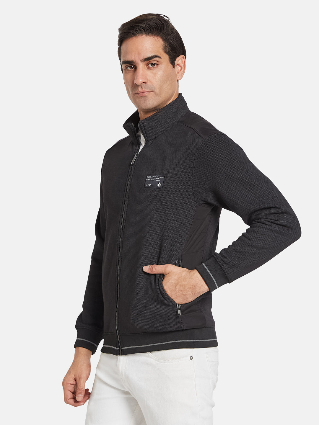 Octave Men Henley Neck Long Sleeves Sweatshirt