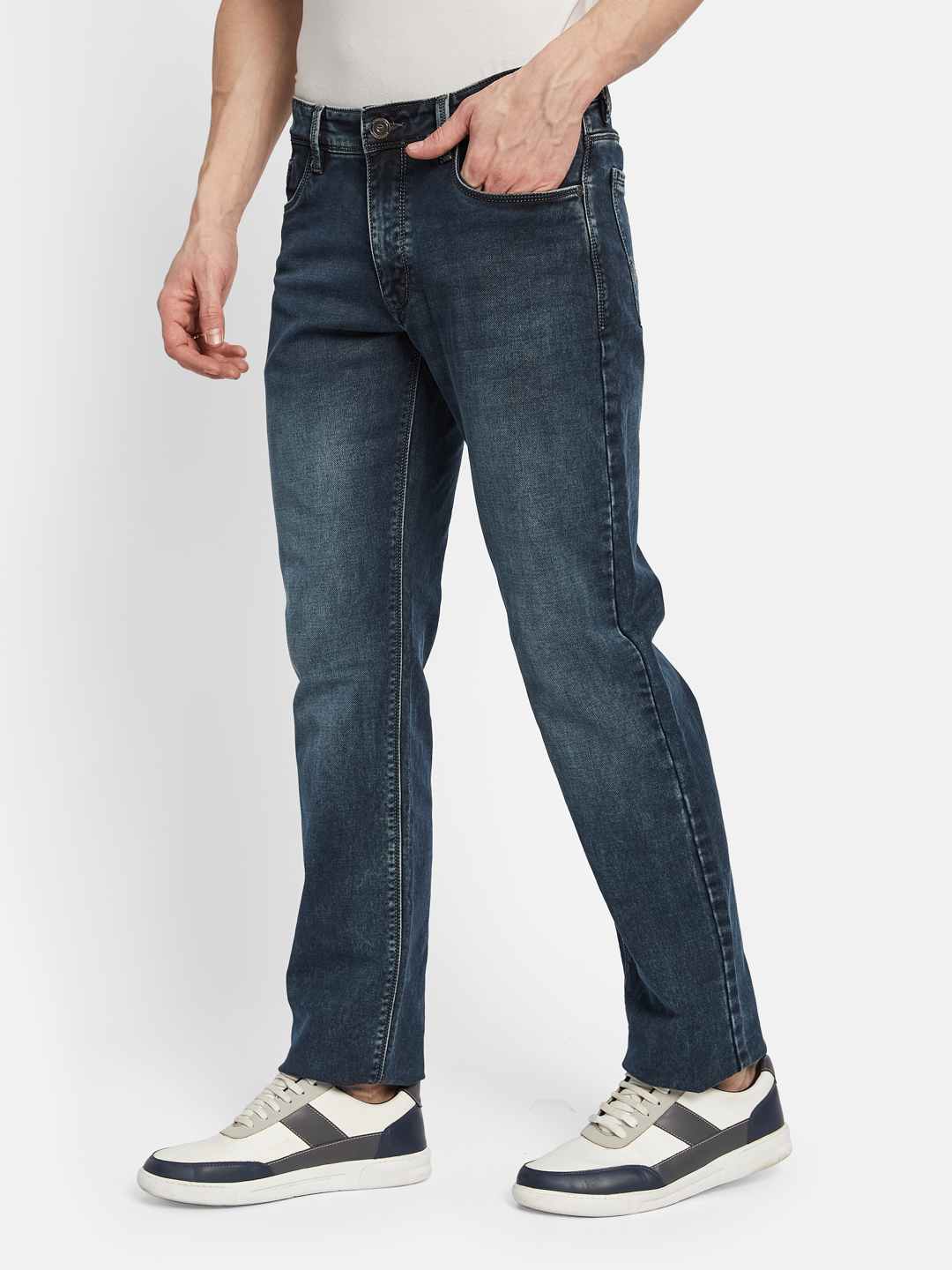Octave Men Straight Fit Light Fade Stretchable Jeans