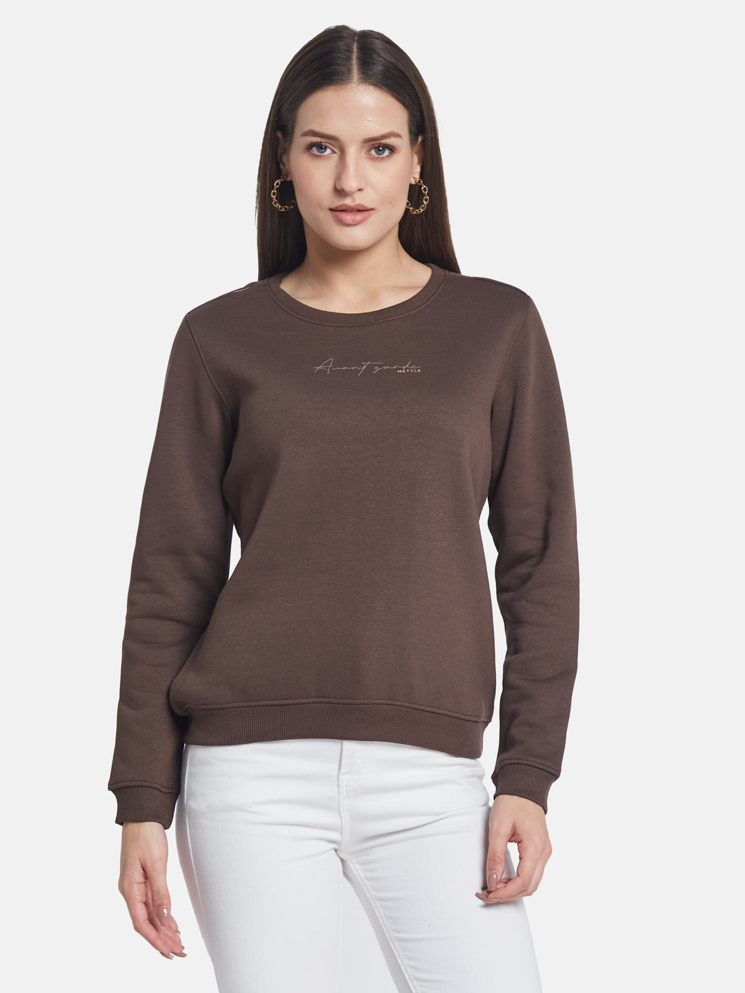METTLE Women Round Neck Sweatshirt
