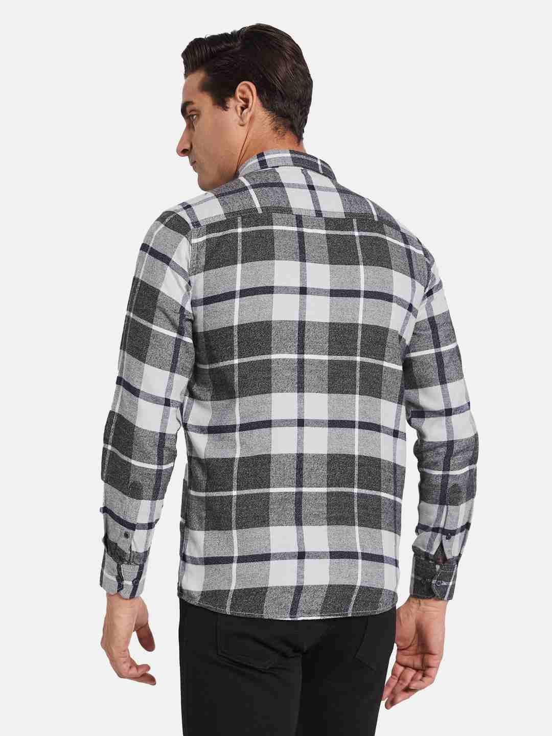 METTLE Men Opaque Colourblocked Casual Shirt