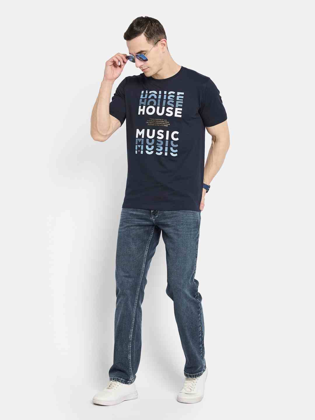 Octave Men Printed T-shirt