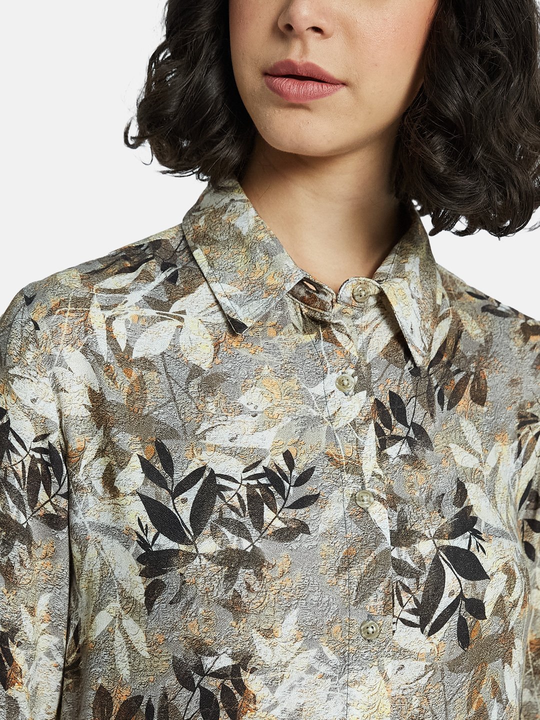 METTLE Women Floral Opaque Printed Casual Shirt