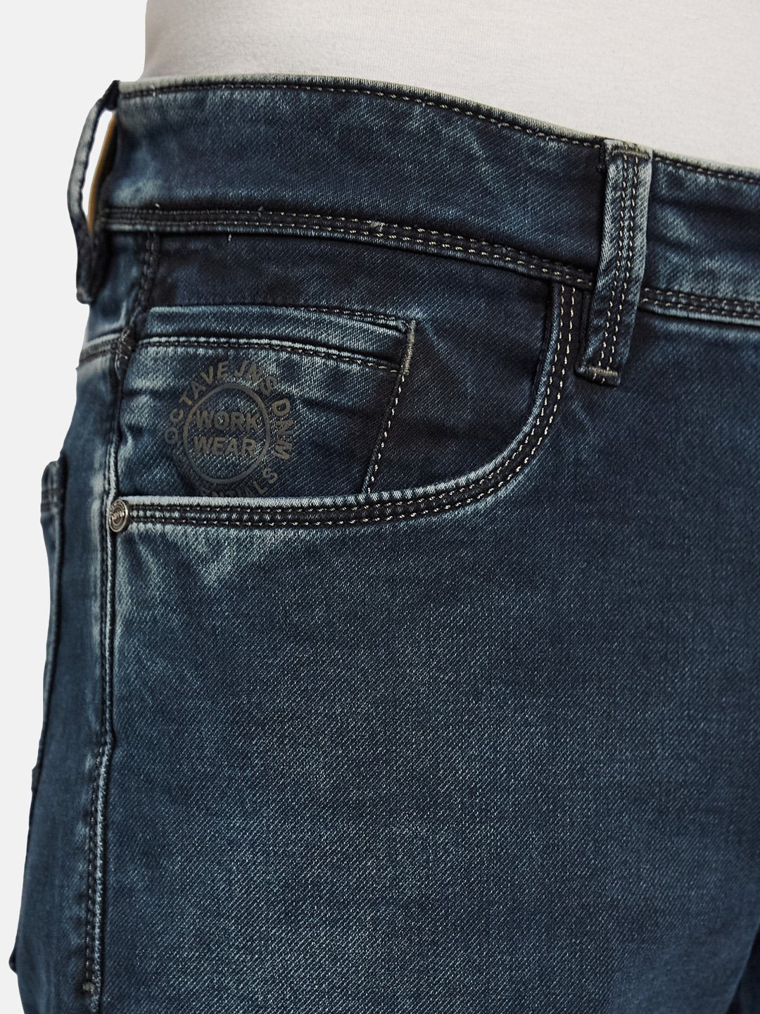 Octave Men Straight Fit Light Fade Stretchable Jeans