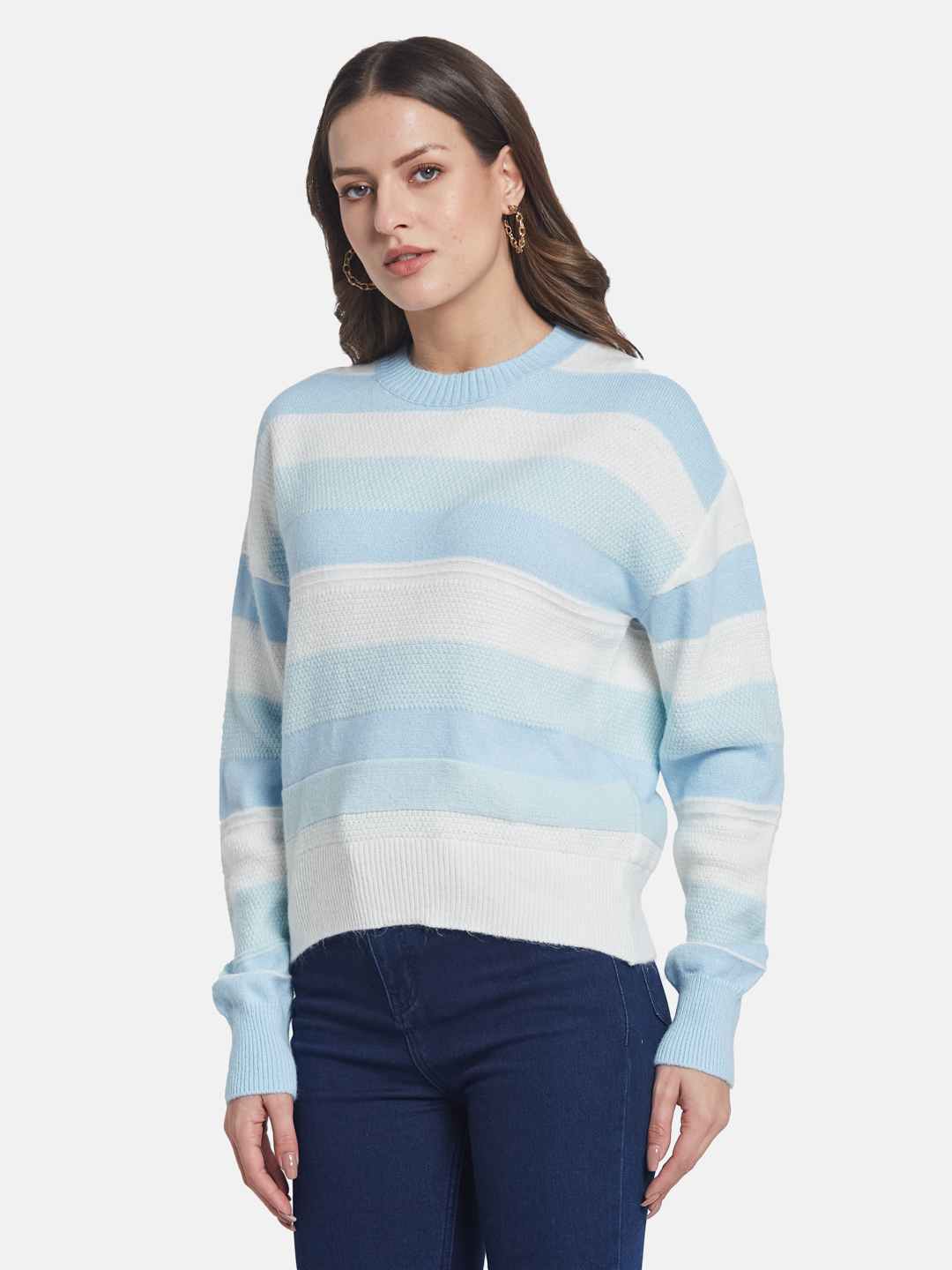 METTLE Women Striped Pullover