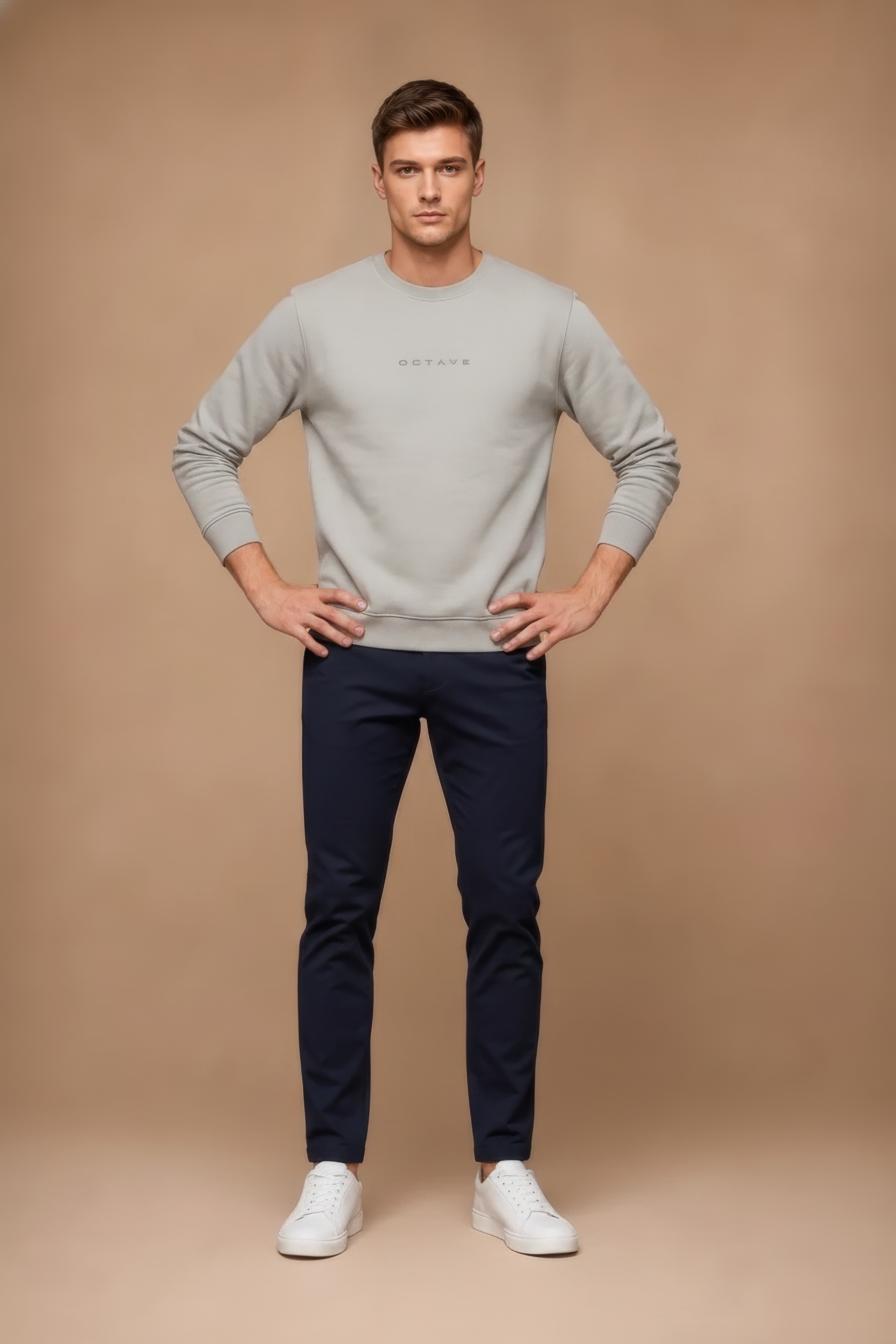 Men’s Premium Arona Crew Neck Cotton Fleece Sweatshirt