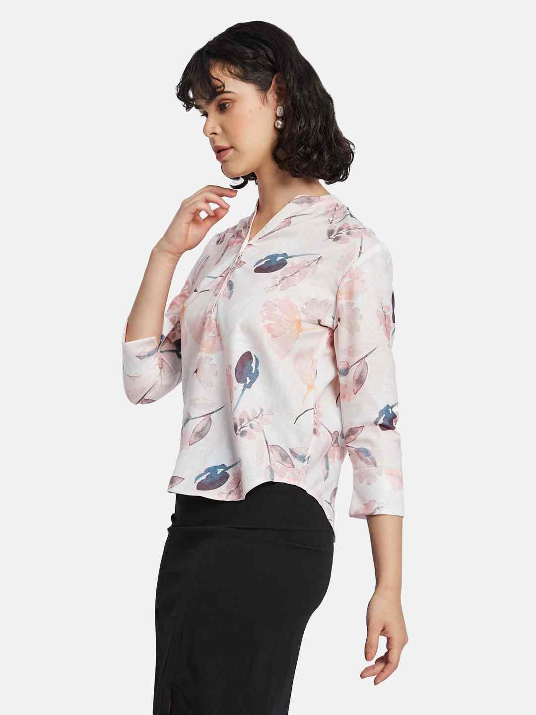 METTLE Floral Print Cotton Top