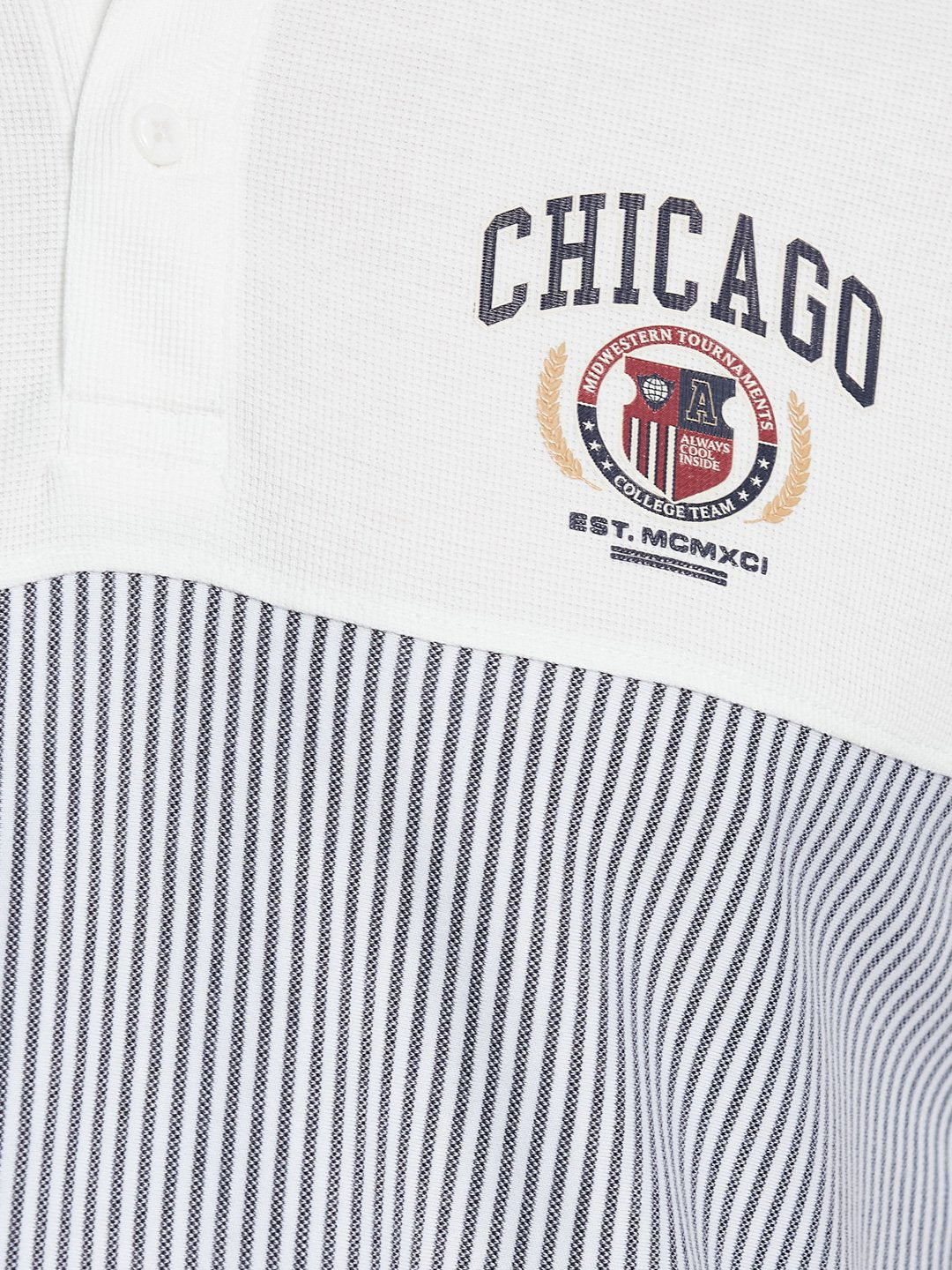 Octave Men Striped Polo Collar T-shirt