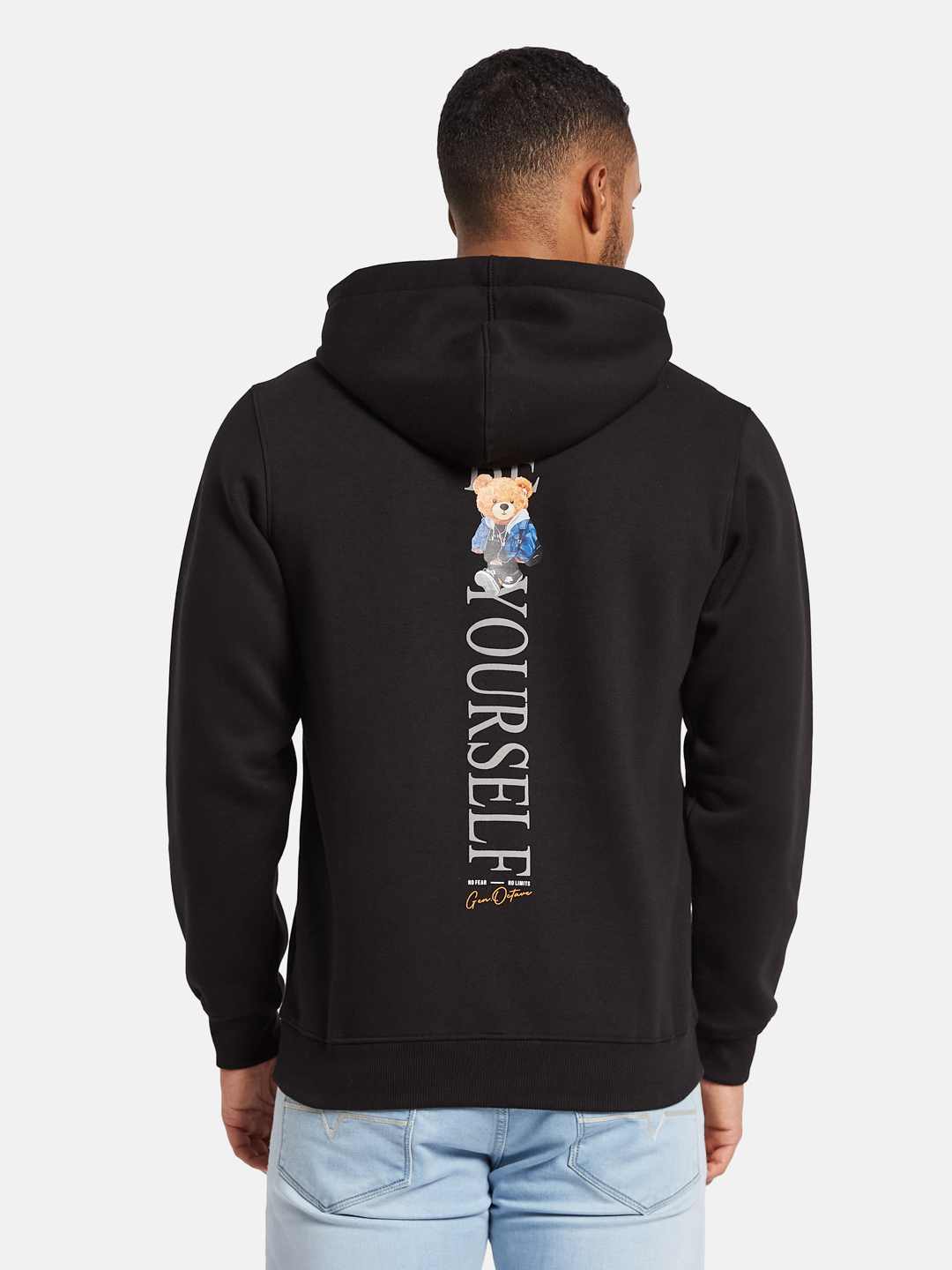 Octave Men Printed Hooded Sweatshirt