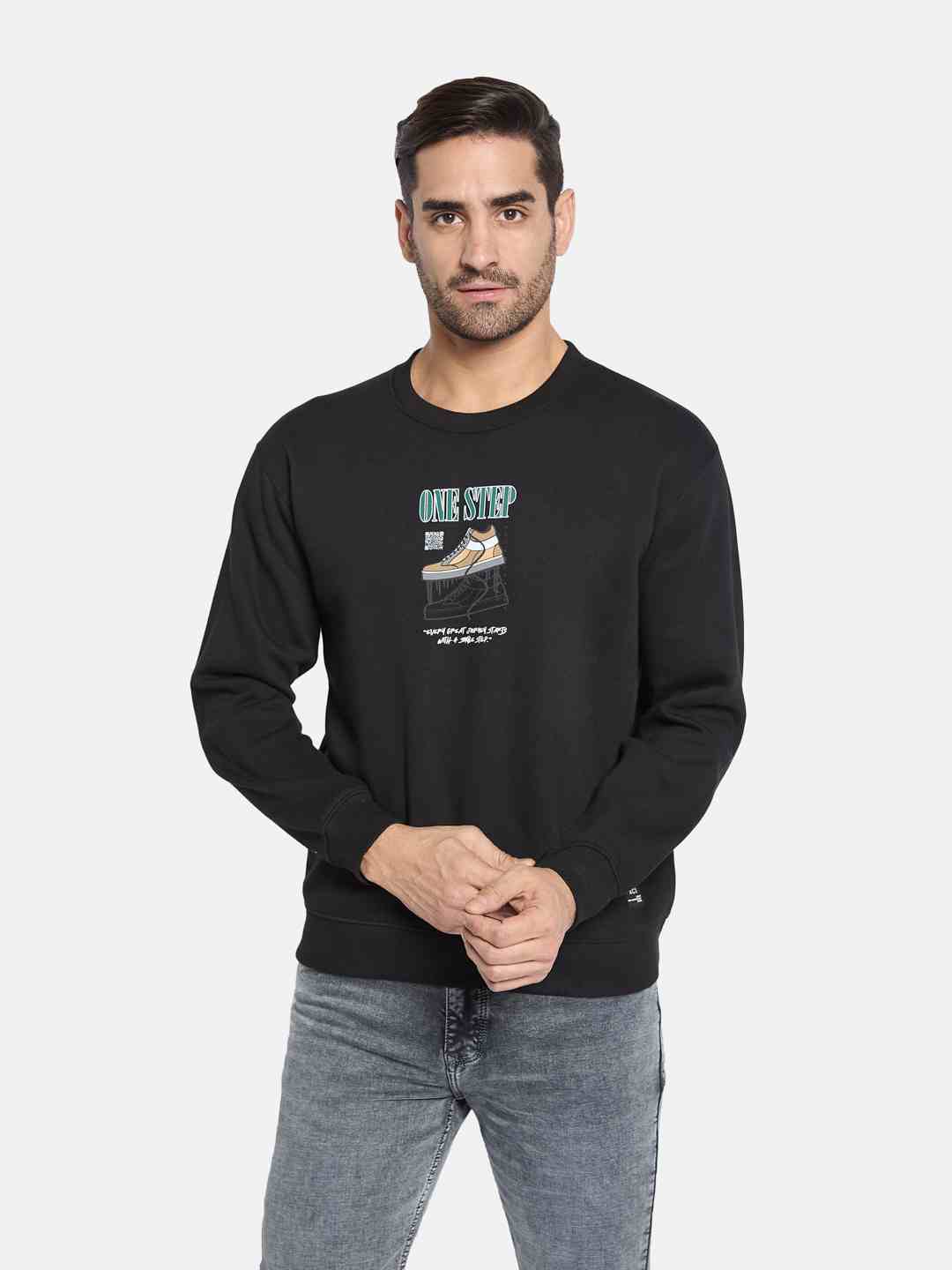 Octave Men Printed Pullover Sweatshirt
