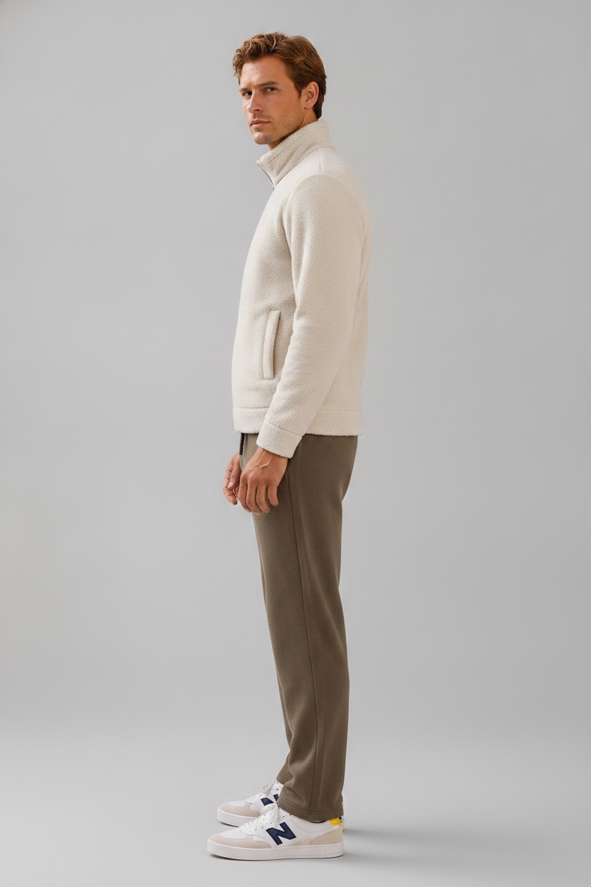 Men’s Cocoa Cotton Fleece Lower with Drawstring