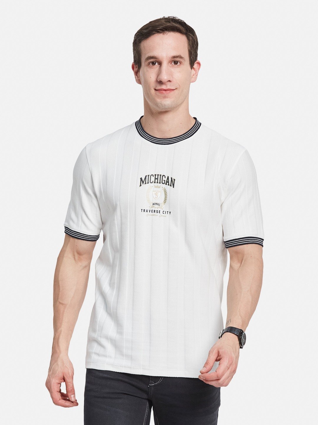 Octave Men Printed T-shirt