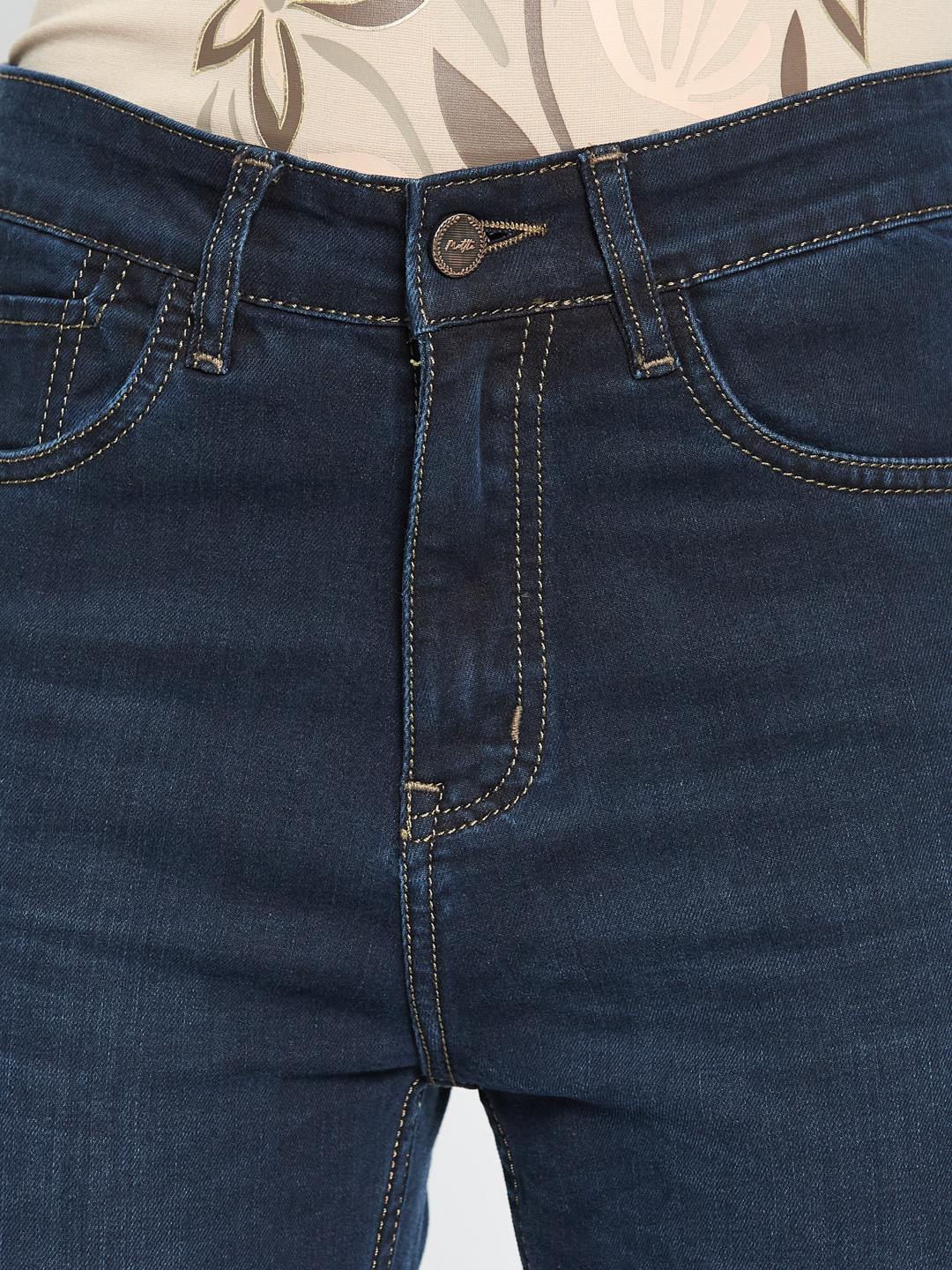 METTLE Women Bootcut Light Fade Stretchable Jeans