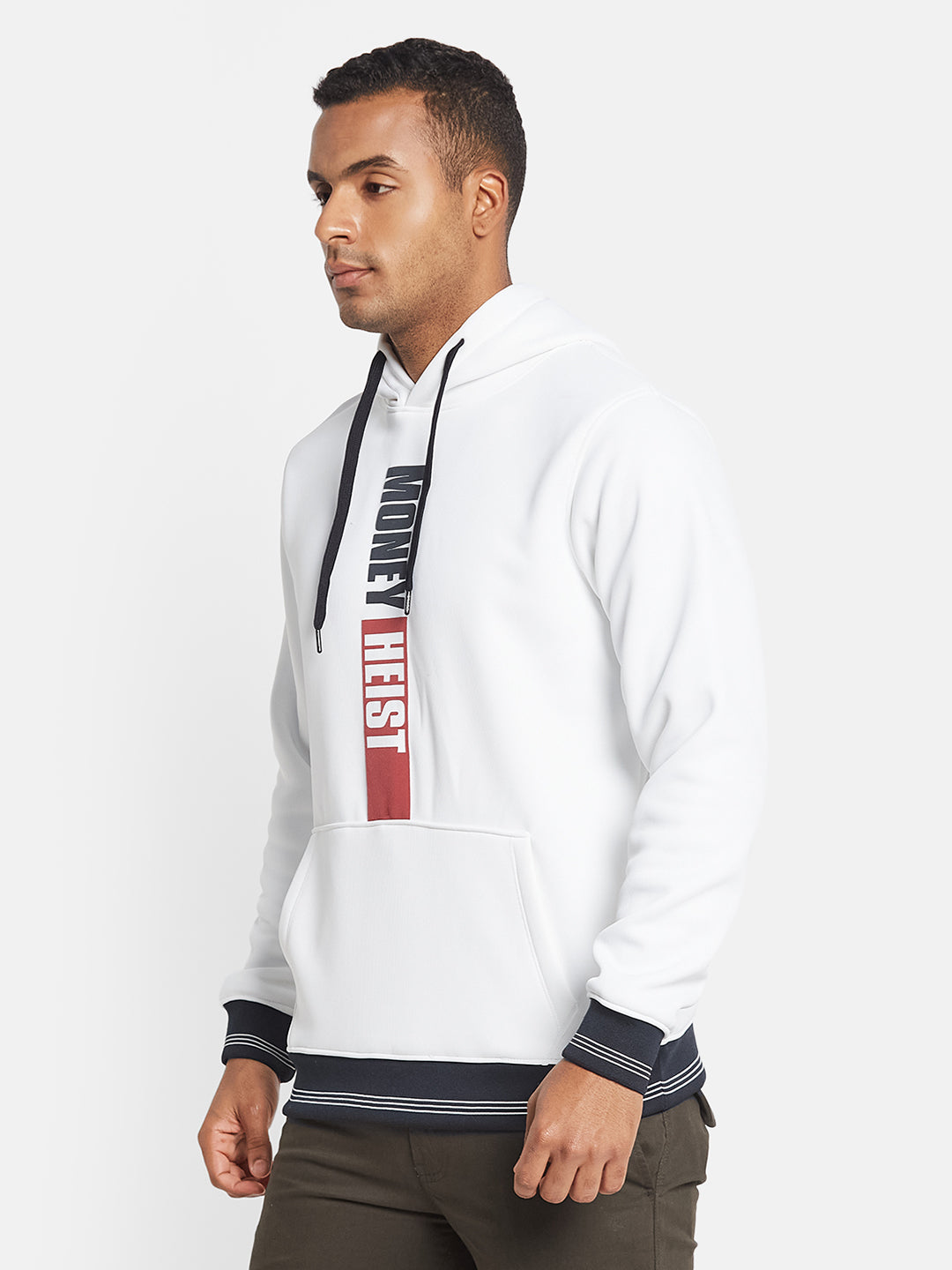 Octave Men Printed Hooded Sweatshirt