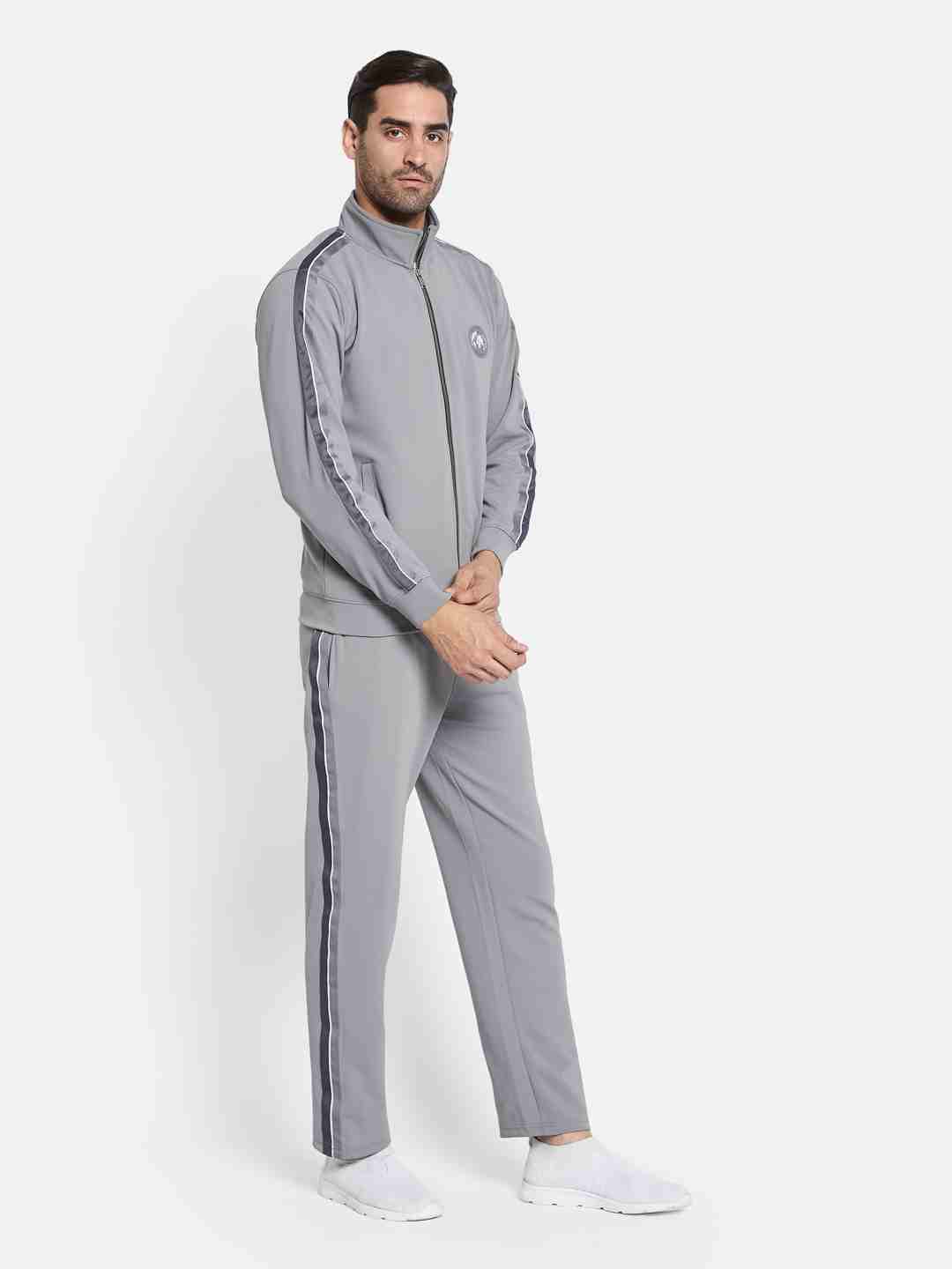 Octave Men Mid-RiseStriped Regular Tracksuit
